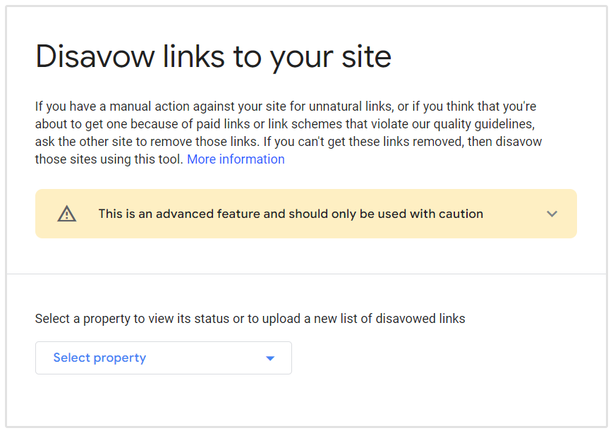 Google Disavow tool